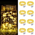 thumbnail image 1 of Fairy String Lights ZGWJ, paquete de 8 unidades, batería de 2,1 m, color blanco cálido, 1 of 7