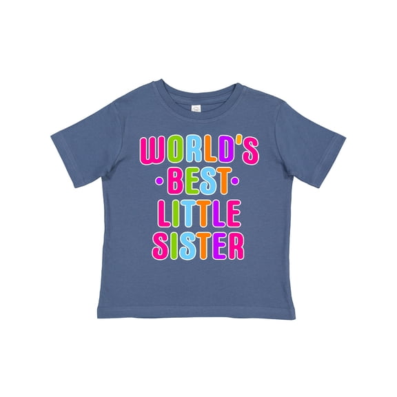 Inktastic Worlds Best Little Sister Girls Toddler T-Shirt