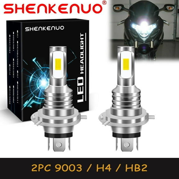 SHENKENUO For Honda Elite NHX110 SR SA50 SA50P - 2X 9003 H4 LED Headlights Bulbs White YTB,Motorcycle Light,Pack of 2,C126