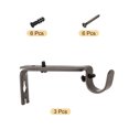 thumbnail image 3 of 3Pack Curtain Rod Brackets, Hanging Rod Holders for Home Office, Brown, 3 of 7