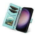 thumbnail image 3 of Crossbody Wallet Case for Samsung Galaxy Z Fold 3, Credit Card Slots Elegant PU Leather Magnetic Closure Shoulder Strap Purse Phone Case Flip Stand Full Body Protection Cover for Women Girls, Green, 3 of 8