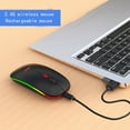 thumbnail image 3 of 1Pcs Gaming Mouse - 2.4G Wireless Rechargeable Mouse, 1600DPI Optical Sensor, 3-Level DPI Adjustment, Silent Click, Colorful Backlit for Office Work, PC Laptop, 3 of 6