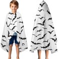 thumbnail image 3 of Black Halloween Bats Hooded Bath Towel，50"x30" for Ages 3 To 12 Kids, Quick Dry Lightweight Soft Microfiber Hood Beach Towel Cover Up for Kids, 3 of 7