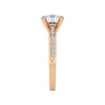 thumbnail image 2 of Lab Grown Diamond Engagement Ring For Women | 1 Carat IGI Certified Princess Shape FG-VS Center Diamond | 14K Rose Gold | Lucent Side Channel Set Ring Friendly Diamonds, 2 of 5