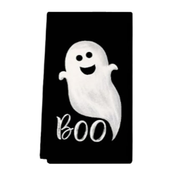 «Juego de paños de cocina con calabazas y murciélagos de Halloween. Paños de microfibra absorbentes para uso doméstico, perfectos para secarse las manos y lavar los platos».
