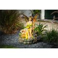 thumbnail image 2 of LuxenHome Résine Fée Jardin Fontaine Extérieure avec Lumière LED, 2 of 10