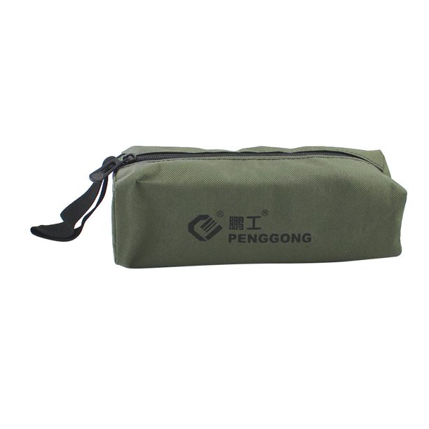 Bolsa de herramientas Oxford con cremallera para guardar llaves inglesas y bolsillos organizadores Verde