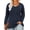 A575-Dark Blue, variant on CASSIE LIZ Plus Size Tops 3X Long Sleeve Womens Shirts Fall Crew Neck Basic Orange Sweatshirts Fashion Buttons Tee Loose Fit Tunics Winter Blouses Casual Pullovers 3XL 22W 24W