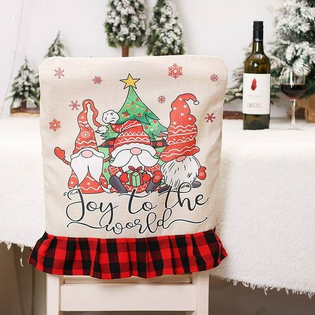 serony Chair Cover Xmas Decor Holiday Supplies Stretch Washable Christmas Decoration Dustproof Household Accessories Dining Table Case Strip Pattern