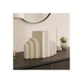 thumbnail image 2 of Marble Layered Arch Bookends for Shelves - Modern Bookshelf Decor, Book Accessories, or Home Accent - Cute Book Ends for Office Desk Decor, Home Library, or Bedroom Decoration - Set of 2, 6", White, 2 of 13