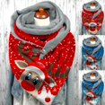 thumbnail image 5 of Chales para proteger Bufandas Botón Elegante Moda Cálido Suave Moda Pashmina Capa Bufandas Triángulo Bufanda de para teatros de Navidad Oficinas patrón de alces rojo Salvador Chales envuelven las bufandas, 5 of 5