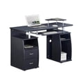 thumbnail image 4 of Pemberly Row Modern Wood Computer Desk with Slide Out Keyboard Tray in Espresso, 4 of 8