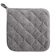 JWZZYD Cotton Pot Holder, 7 Inch Thickened Heat-Resistant Insulated Mat, Quilted Kitchen Hot Pad with Hanging Loop, for Pots, Pans, Oven, Microwave, and Countertop Protection, Gray, 1 Pack