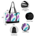 thumbnail image 2 of FORMRS Canvas Laptop Tote Bag for Women with 15.6" Computer Compartments Shoulder Handbag, Purple Drawing, 2 of 7