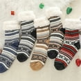 thumbnail image 5 of CYSFASHION Ankle Socks for Women Fuzzy Warm Winter Fashion Sleeping Cozy Fall Fashion Fluffy Christmas Gifts Girls Socks Navy, 5 of 9