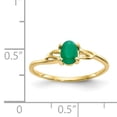 thumbnail image 5 of Primal Gold 10 Karat Yellow Gold Genuine Emerald Birthstone Ring, 5 of 7