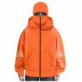 thumbnail image 4 of TTUHYWXI Christmas Balaclava Hoodie Zipper Winter Hoodies for Men Women Trendy Double Layer Hooded Sweatshirt Fleece Zip Jacket (Orange, XL), 4 of 4