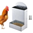 thumbnail image 2 of Fed Metal Chicken Feeder Trough Self Replenishing Design Durable Chicken Coop Auto Food Tray, 2 of 8