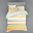 thumbnail image 2 of Ambesonne Pastel Bedding Set 3 Pcs, Stripes Watercolor Art, Twin XL, Multicolor, 2 of 3