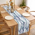 thumbnail image 3 of Table Runner 120 Inches Long for Kitchen Dining, Blue Weeping Eucalyptus Dresser Scarf Farmhouse, Dining Table Decorations for Wedding/Parties, Spring Summer Farmhouse Leaves 13 x 120 In, 3 of 8