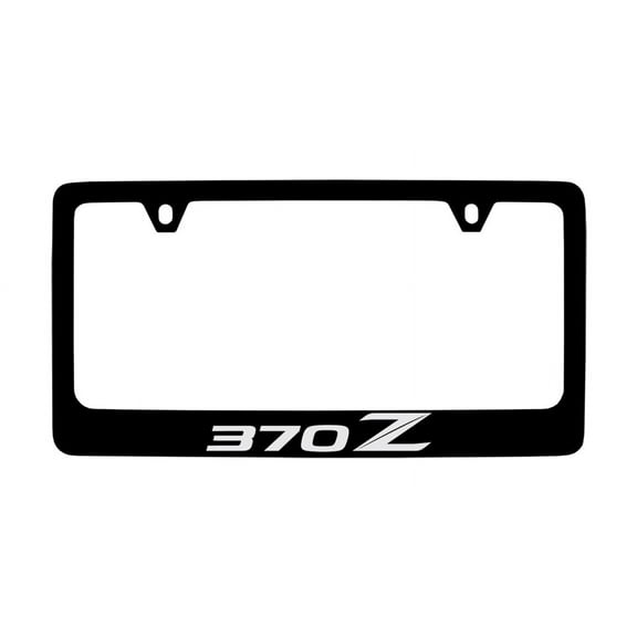 Nissan 370z Black Coated Metal License Plate Frame Holder