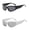 Black+silver, variant on 2 pack Y2K Polarized sunglasses Wrap Around Men's Women's sunglasses Fashion Sport Shades Punk Sun Glasses-USA