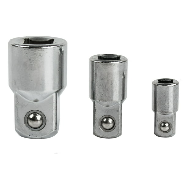 3 Piece Socket Adapter Set Increasing 3 8 1 2 3 4 Female 1 4 3 8 1 2 Male Walmart Com