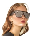 thumbnail image 3 of lanema Stylish Square Sunglasses With Metal Studs Embellishments UV400 Filter Eyewear, 3 of 11