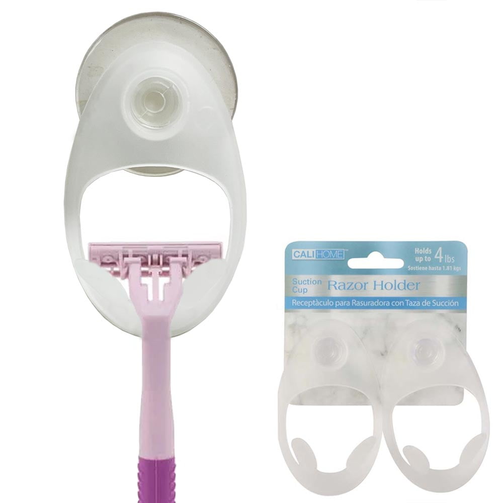 2 Razor Holder Shower Powerful Vacuum Suction Cup Shaver Hook Removable