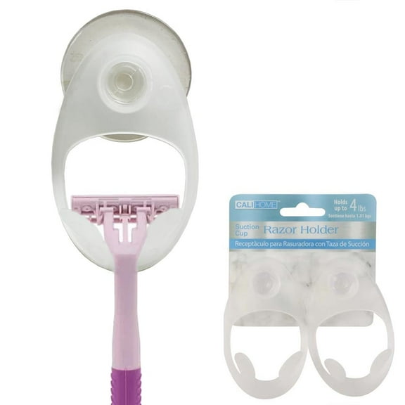 2 Razor Holder Shower Powerful Vacuum Suction Cup Shaver Hook Removable Bathroom