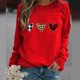 thumbnail image 1 of Puntoco - Sudadera informal con cuello redondo y estampado de corazón para el día de San Valentín para mujer Puntoco Puntoco-6116, 1 of 3