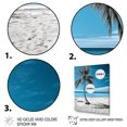 thumbnail image 3 of Designart "Monochrome Serenity Turquoise and Grey Beach II" Nautical & Beach Floater Framed Canvas Wall Art, 3 of 7