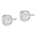 thumbnail image 6 of 925 Sterling Silver 8mm Round Basket Set CZ Stud Earrings, 6 of 7