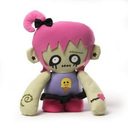 Gund Zombie Sweetness – Plush Pink Zombie with Hearts and Cute Undead Style