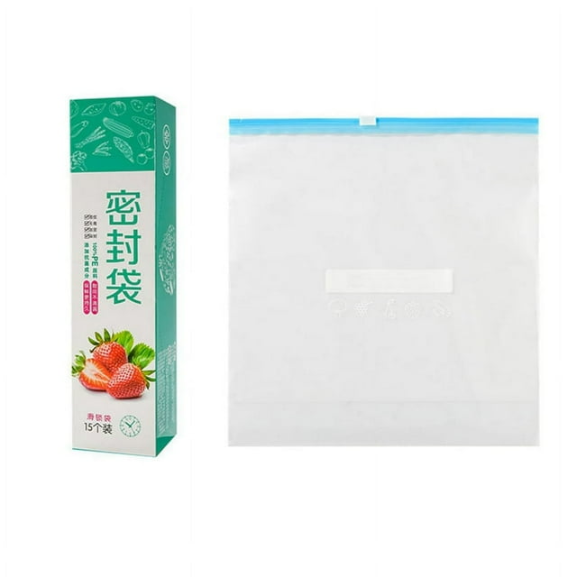Reusable Food Storage Bags Freezer Leakproof Zip Thick Transparent Freezer for Marinate Food Meat Fruit Cereal Sandwich Snack
