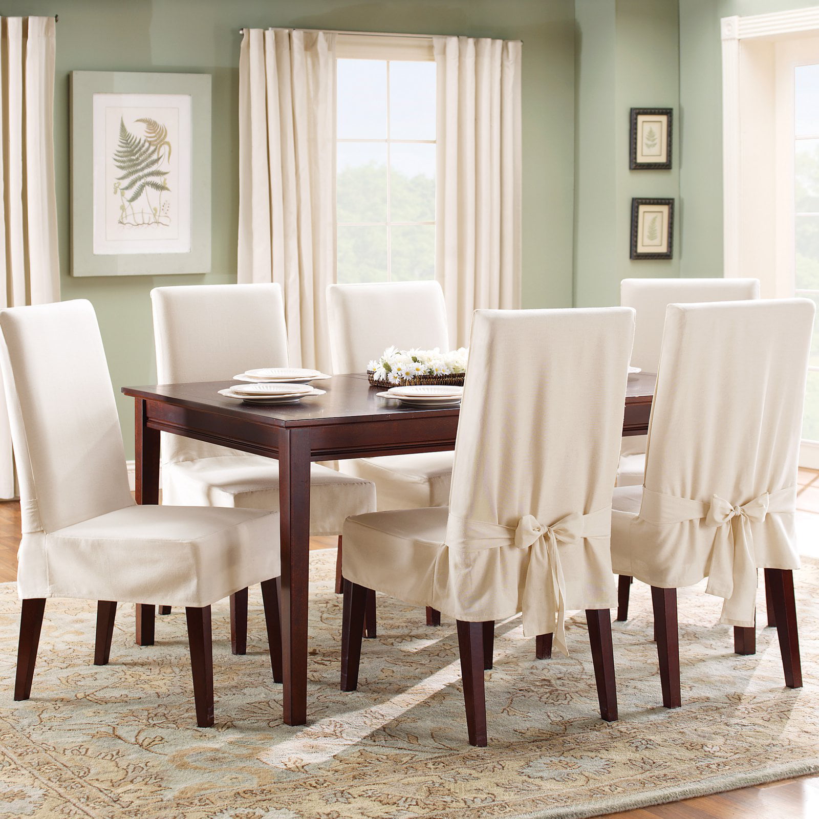 Dining Room Chair Cover, Dining Room Chair With Arms Slipcovers