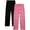 Black/Pink Kisses, variant on dELiA*s Women's Pajama Pants - 2 Pack Super Soft Flare Classic Fit or Jogger Pants - Sleepwear Pants (S-3X)
