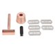 thumbnail image 2 of Double Edge Shaving Kit with Stand Blades Precise Grooming Metal Non Slip Handle Retro Manual Shaving Kit Rose Gold, 2 of 4