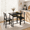 Black, variant on Lacoo 3 Piece Dining Table Set for 2, Small Kitchen Table and 2 Chairs, Space Saving Dining Room Table Set for Apartment, Breakfast Nook, Gray