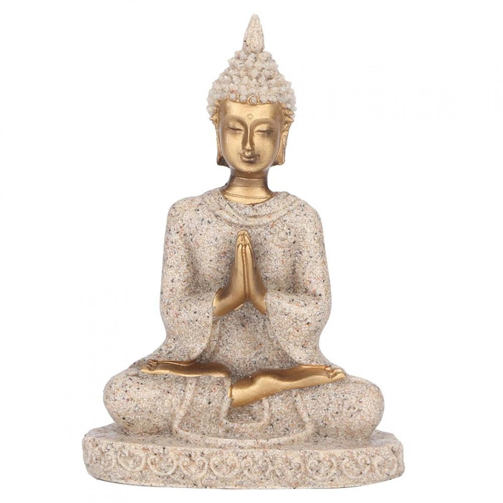 Praying THAI BUDDHA Sitting Ornament Statue Sculpture MEDITATING 3d Printed 