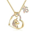 thumbnail image 2 of Turandoss Sweet 16 Gifts for GirlsGold-Plated Heart Unicorn Necklace Birthday Gifts for 16 Year Old Girl Granddaughter Niece Daughter Sweet Birthday Gift for Girl Unicorns Gift for Girls Jewelry, 2 of 8