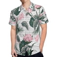 thumbnail image 4 of High Quality Hawaiian Shirts for Men Short Sleeve Aloha Beach Shirt Floral Summer Casual Button Down Shirts Blouses GGOIK8, 4 of 7