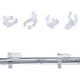 thumbnail image 2 of Ounissouiy 40 Uds. Tira de luces LED Clip de plástico transparente hebilla de Cable conector de manguera de lámpara de tira Decoración del hogar Ounissouiy HA6166-00B, 2 of 6