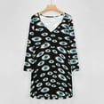 thumbnail image 4 of Evil Eye Long Sleeve Dresses For Women Vintage Elegant Party Dress Oversized V-neck Dress S-8XL, 4 of 7