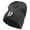 Charcoal, variant on Old English P Embroidered Big Size Cotton Short Beanie - Black XL-3XL