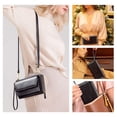 thumbnail image 2 of nuoku - portafolios RFID para mujer, con cierre, 2 correas, Negro -, M, 2 of 5
