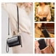 thumbnail image 2 of nuoku - portafolios RFID para mujer, con cierre, 2 correas, Negro -, M, 2 of 5