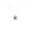 White, variant on Pure Elegance Flower Women Pendant Necklace Red Ruby Round Cut Gemstone 925 Sterling Silver 14K Rose Gold Over