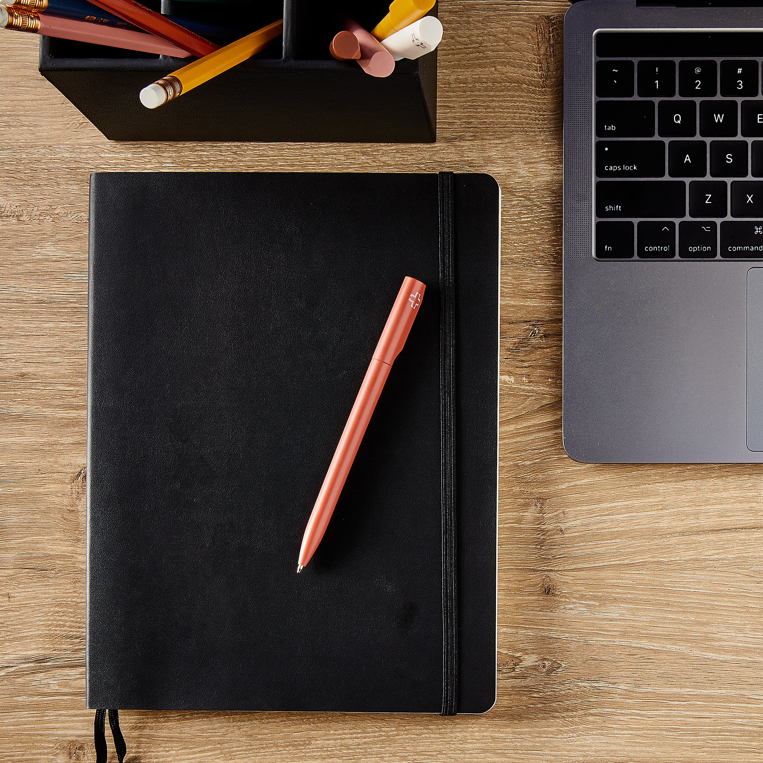 Pen+Gear Simulated Leather Journal, Black, 7.5" x 9.75", 192 Ruled Pages