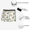 thumbnail image 3 of Sikiie Jungle Animal Print Men's Boxer Briefs, Elastic Waistband Boxer Briefs Leggings-XX-Large, 3 of 5